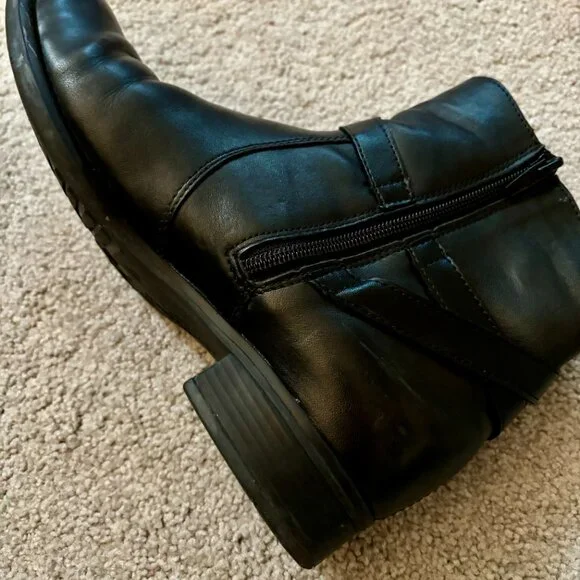 Remonte Black Leather Ankle Boots sz 39 - Picture 3 of 8